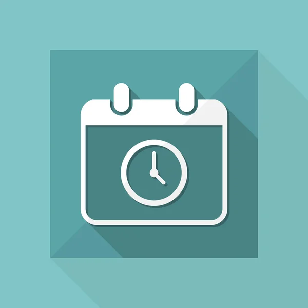 Avtalad tid datum och tid för ikonen — Stock vektor