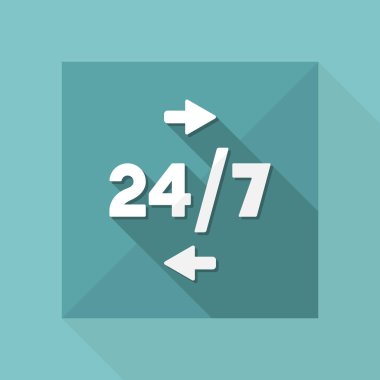 Sabit hizmetleri 24/7 simgesi