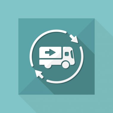 Teslimat hizmeti 24/7 simgesi