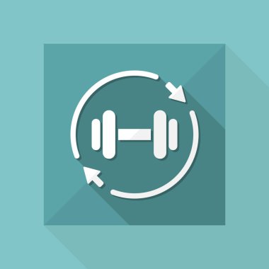 Spor salonunda egzersiz simgesi