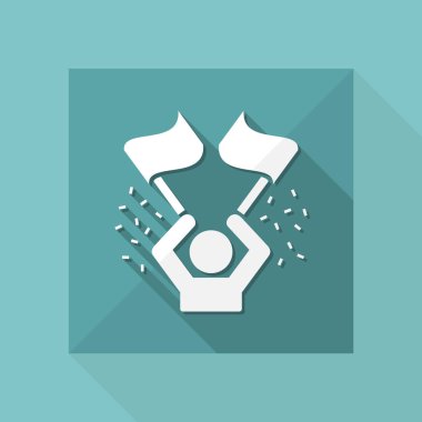 Destekçisi dalgalanan bayrakları 