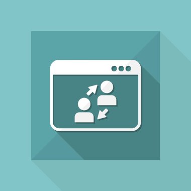 Dijital ağ web simgesi