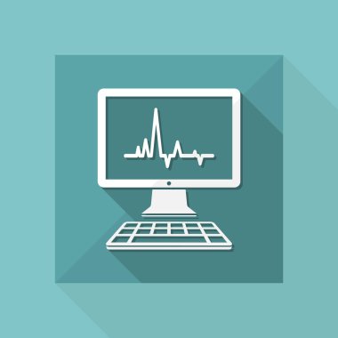 EKG bilgisayar ekran simgesini