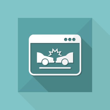 Araba kazasında yardım Servisi simgesini