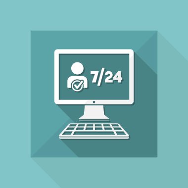 7/24 simgesi bireysel tam zamanlı Hizmetleri