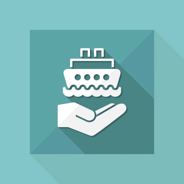 Pictogram voor schip-services — Stockvector