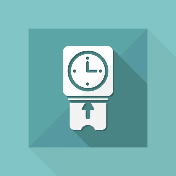 Carte d'horloge - Icône plate vectorielle — Image vectorielle
