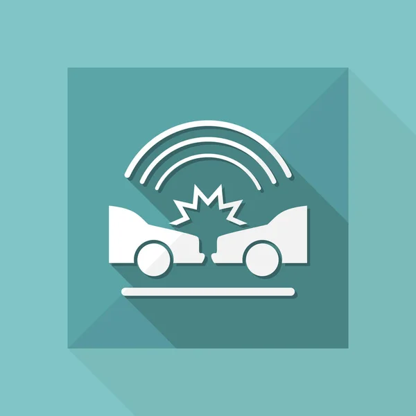 Protection par satellite pour les accidents de voiture icône — Image vectorielle