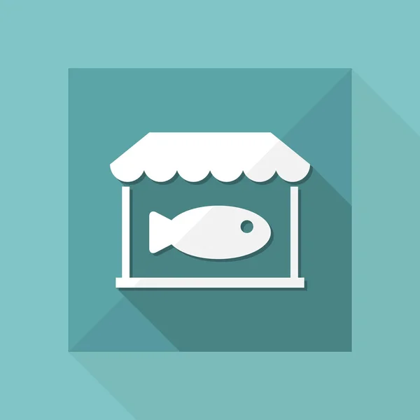 Ikona prodejna ryb — Stockový vektor