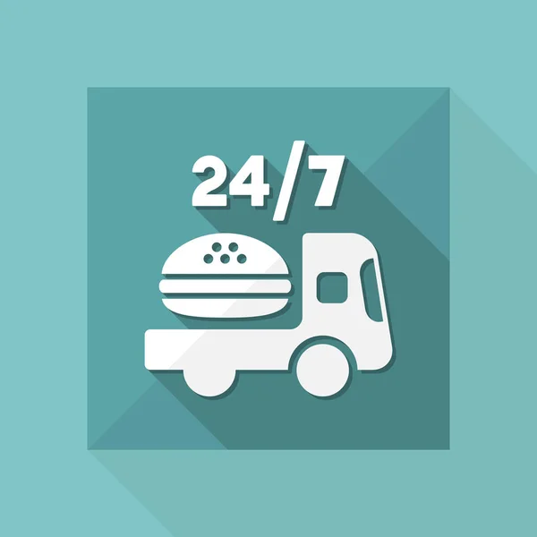 Icono de servicio de entrega de comida rápida — Vector de stock