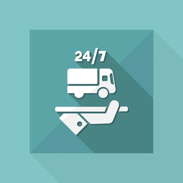Steady delivery services 24/7 icon — Stock Vector