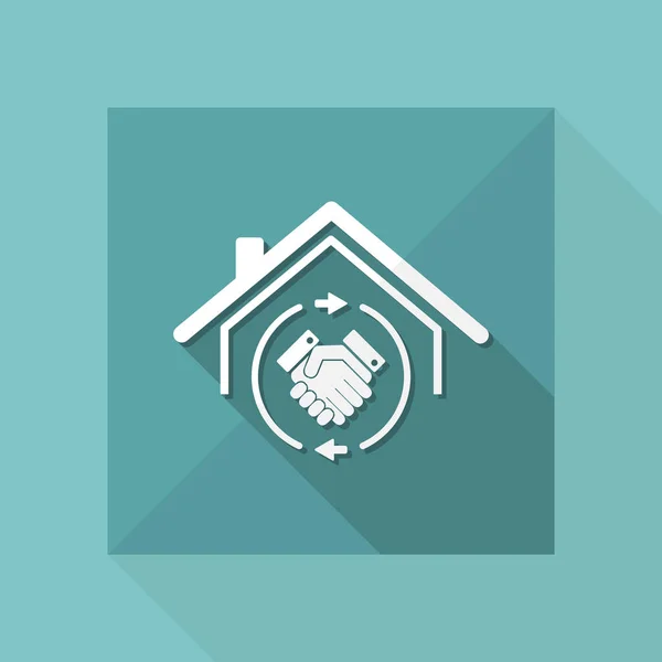 House mutual agreement icon — Stock Vector