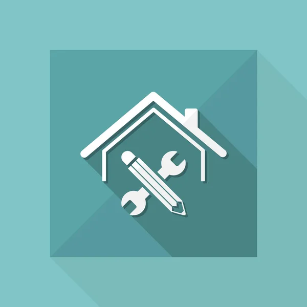 Icono de renovación de casa — Vector de stock