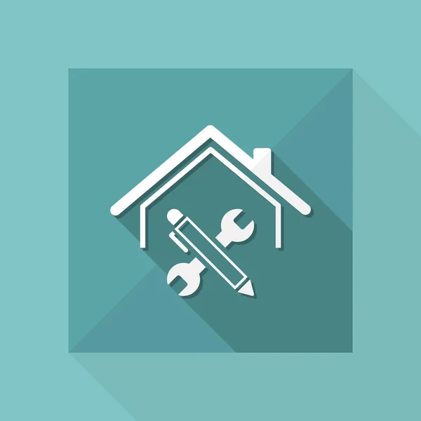 Icono de renovación de casa — Vector de stock