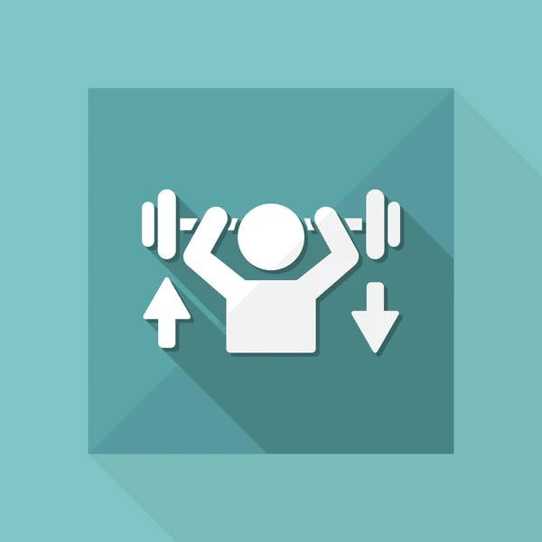 Gym training guide icon — Stock Vector