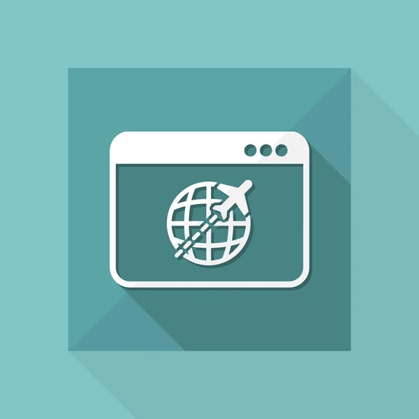 Travel website concept flat icon — Stock Vector