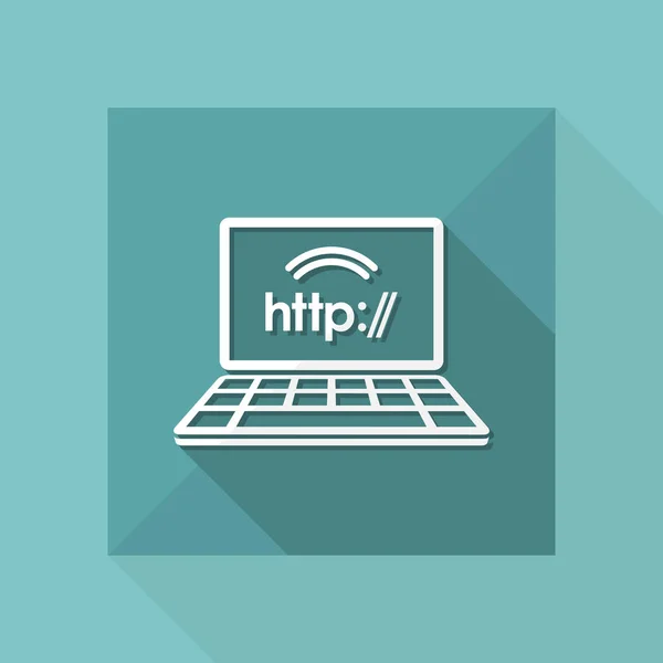 Ícone de conexão web Http — Vetor de Stock