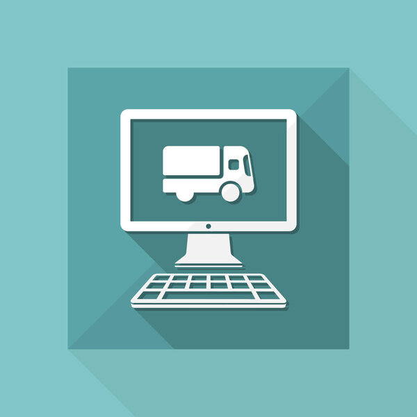 Internet buy -  flat icon