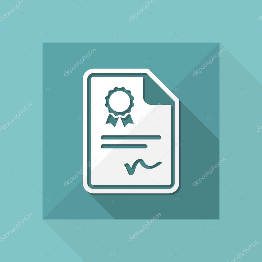 Certificated document  icon