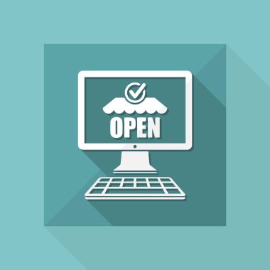 Web mağaza açık simgesi