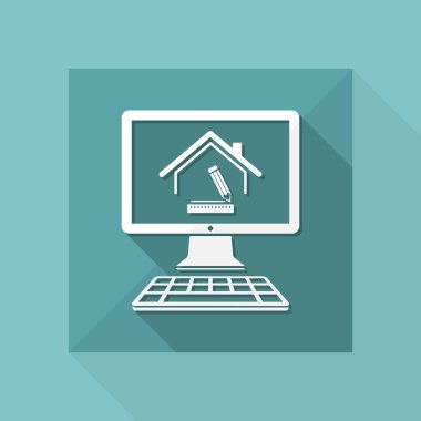 Iç tasarım ev simgesini