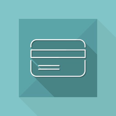 Kredi kartı simgesi - ince serisi