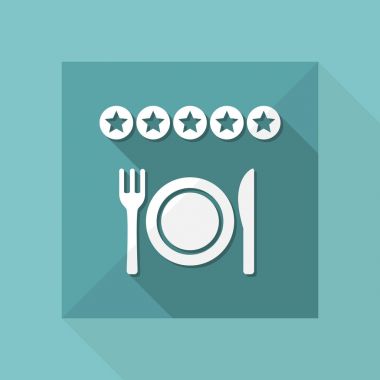 Restaurant rating icon clipart