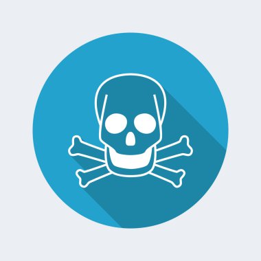 izole riskini tek ölüm simge vektör çizim