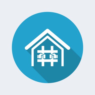 İzole edilmiş tek hapishane simgesinin vektör illüstrasyonu