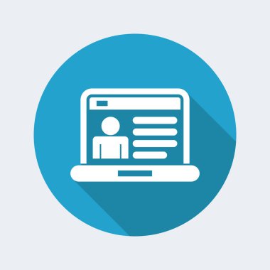 Tek izole profil sayfası simgesi 