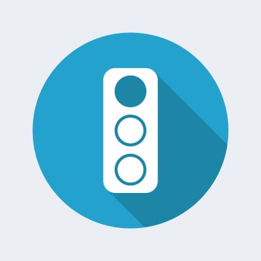 tek trafik ışığı simgesi 