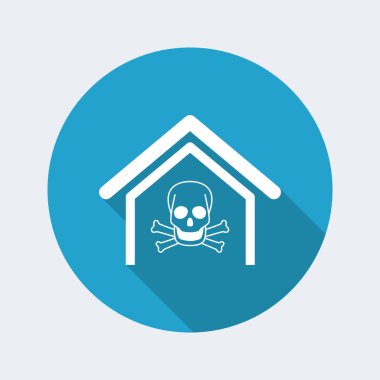 Tek izole kafatası simgesi 