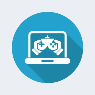Tek izole video oyun simge vektör çizim