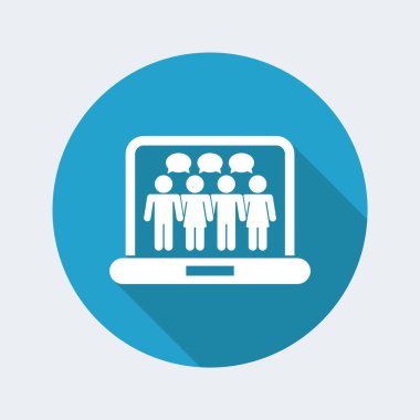 Tek izole sosyal ağ simge vektör çizim