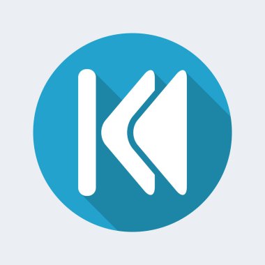 tek geri sarma simgesi