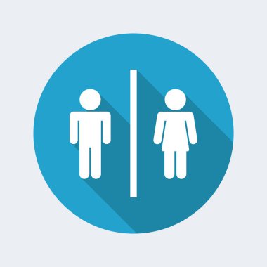 Tek izole wc simge vektör çizim