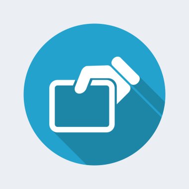 vektör çizim tek izole belge simgesi