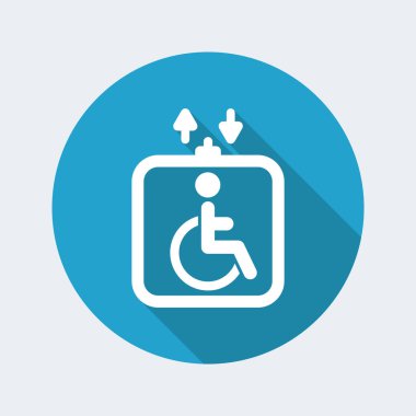 Asansör engelli kişi simgesi 