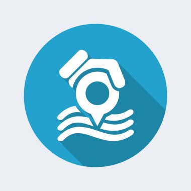 Deniz konum işaretçisini uygulama simgesi