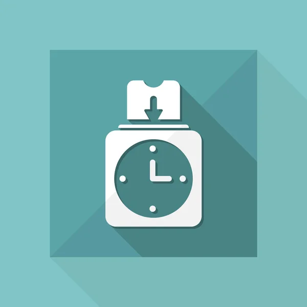 Tarjeta de reloj - Vector icono plano — Archivo Imágenes Vectoriales