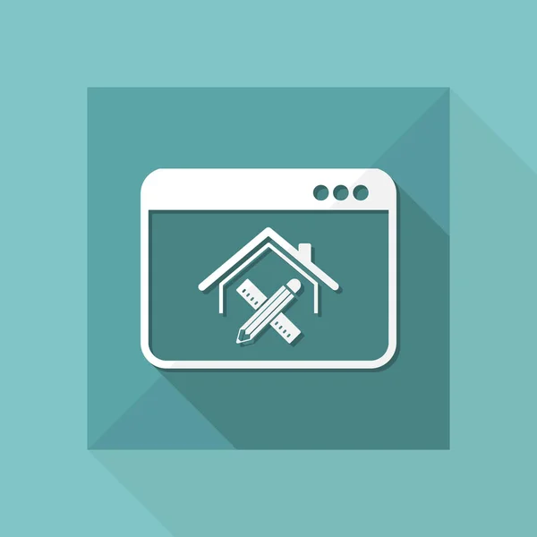 Home design icon — Stock Vector