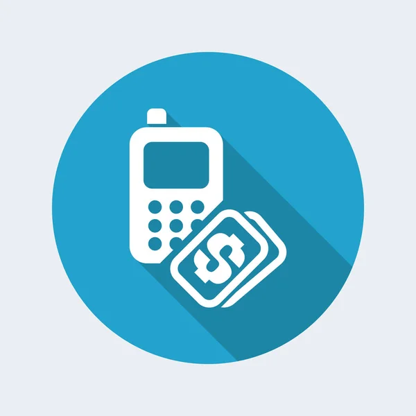 Ícone de custo do telefone — Vetor de Stock