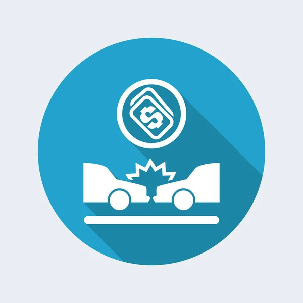 Accidente de coche icono — Vector de stock