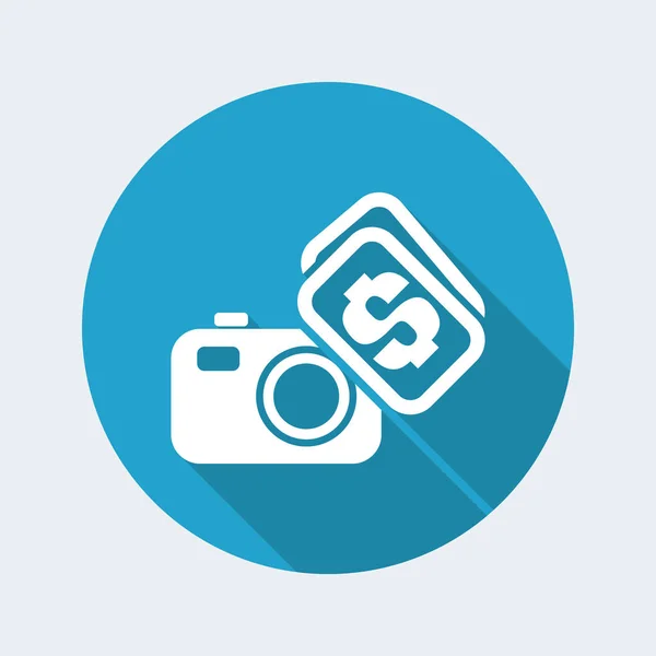 Vector illustration of single isolated buy or sell photo icon — Stock Vector