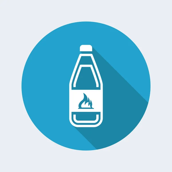 Enkele geïsoleerde gevaarlijke fles pictogram — Stockvector