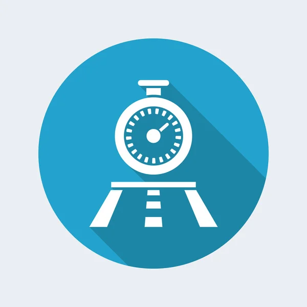 Vector illustration of single isolated timing race icon — Stok Vektör