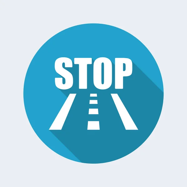 Singola icona di stop stradale isolato — Vettoriale Stock