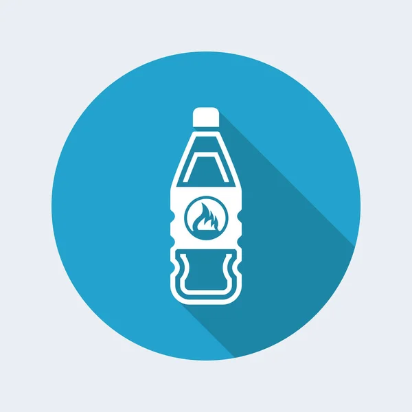 Icône de bouteille dangereuse isolée unique — Image vectorielle