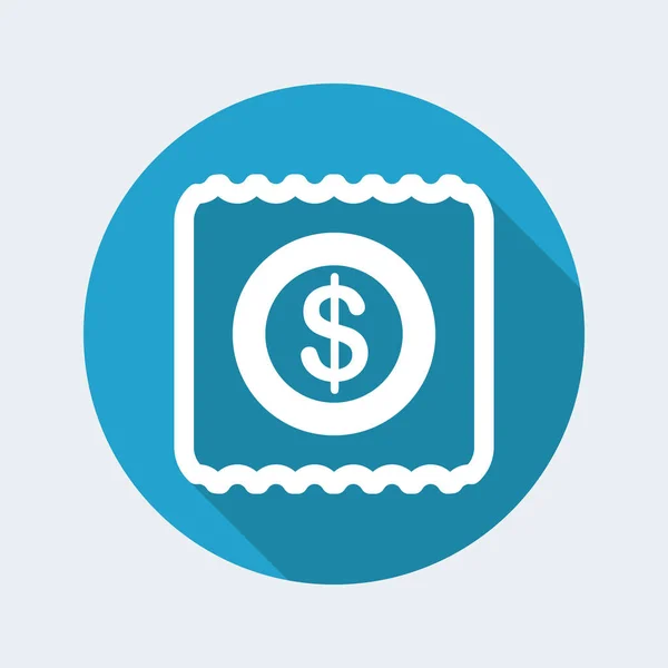 Icono de pago único — Vector de stock