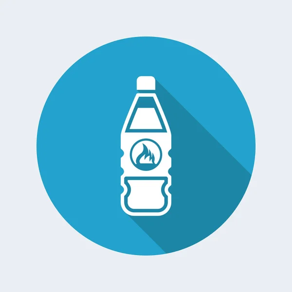 Één gevaar fles pictogram — Stockvector